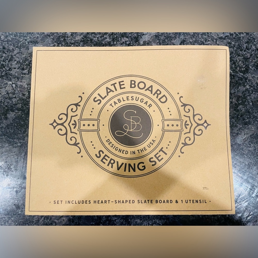 NEW Slate Board Serving Set